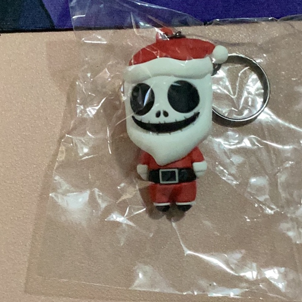 Santa Jack Skeleton Keychain